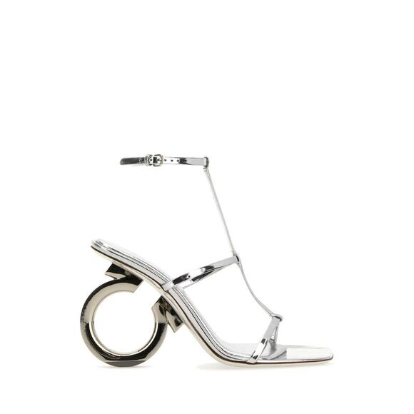 SALVATORE FERRAGAMO Shoes - Salvatore Ferragamo Women Silver Nappa Leather Elina Sandalsâ